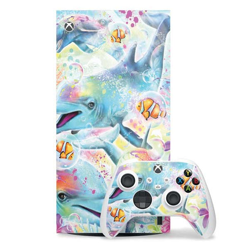 Pastel Dolphins by Sheena Pike Xbox Series X Skins